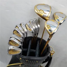 Гольф-клубы Полный набор S-06 Mens Golf 4 Stars Set Set Set Golf Woods Iron Putter Loft 10,5/9,5 Необязательно R/Sr/S Flex с графитом с головным покрытием