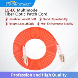 LC-LC 패치 코드 OM1 멀티 모드 이중 Fibra Optica 패치 케이블 UPC 폴란드어 2.0mm 1m, 2m, 3m, 5m, FTTH 섬유 광학 스위치 케이블