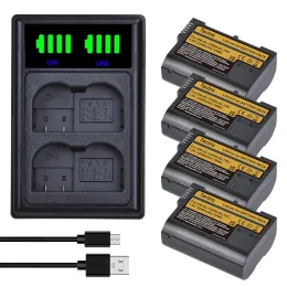 Chargers 2280MAH ELEL15C ELEL15 Dual ładowarki Nikon Z5, Z6, Z6, Z6, Z7, Z7ii D600 D610 D600E D800E D810 D810