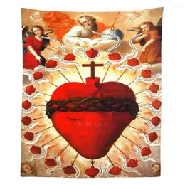 Tapestries Adoration Of The Magi Stained Glass Nativity Jesus Sacred Heart Religious Aesthetic Tapestry By Ho Me Lili For Livingroom Decor