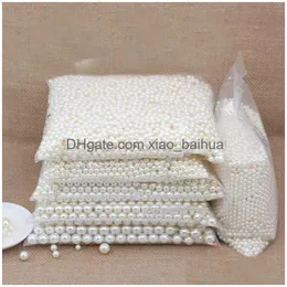 Perle 500pcs/Los Neues weiße Abs 8mm Imitation Perlen Perlen Machen Schmuck DIY Handgemachte Halskette lose Runde für Tropfen Lieferung DHW1Z