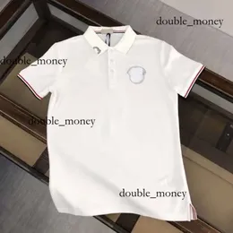 Monclairjacket T Shirt Sport Marka męska koszulka polo Monclairjacket Designer koszule haft lapowy krótkoczestrowy Tshirt Men Business Monclairjacket koszulka 113