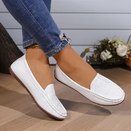 Womens Casual Single Shoes är trendiga och mångsidiga med platta bottnar One Foot Loafers för bekväma Mary Jane 240420