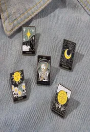 Cartoon da moda criativa Black Tarot Oil Grow Lapel Broche Pin Pin Denim Bag Presente Homens Mulheres Jóias de Jóias de Moda Decoração1295462