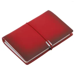Retro A7 Soft Pu Leder Travel Journal Notebook 70 Blätter Linie und Netzpapier schreiben Tagebuch Hardcover Business Notepad
