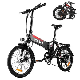 Electric Bike Commuter Bicycle,500W Folding 7 Speed 20" E-Bike for Adults Teens