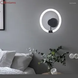 Lâmpadas de parede Lâmpada de cama nórdica Cama moderna de personalidade LED de arte de arte, corredor pendurado no corredor leve