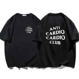 T-shirt maschile taglie taglie taglie maglietta anti-cardio club Lettere T-shirt Cotton Short Slve Women Men Clothes Summer Oversize Hip Hop TS Y240429