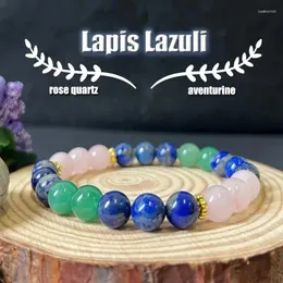 Strand 1 PC Classic Fashion Imitation Lapis Lazuli Colorful Natural Stone Beaded Armband Women Daily Party