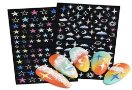 5D Stereo Relief Nails Art Colorful Love Star Moon Nail Back Lime Decal Manicure Accessories Nail Stickers2369809