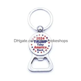 Andra evenemangsfest levererar American Bottle Opener Election Metal Key Ring Pendant USA 2024 Trump Beer Openers Drop Delivery Home Gar DHBLG