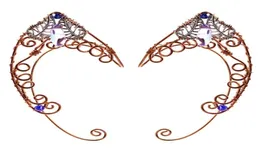 Stud Ear Clip Earrings Wrap Butterflies Nocuffs Wing Elf Cuff Wedding Filigree Fairy Crystal Jewelryzircon Elves 2210148790191