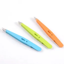 new Eyebrow Tweezer Colorful Hair Beauty Fine Hairs Puller Stainless Steel Slanted Eye Brow Clips Removal Makeup Tools- for Colorful Eyebrow Plucker