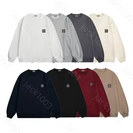 ISLAND New Mens sweatshirts Fashion style couple Sweatshirt STONE Badge Embroidered Round Logo Long Sleeve loose Cotton Casual Hip Hop Streetwear pullover Coat
