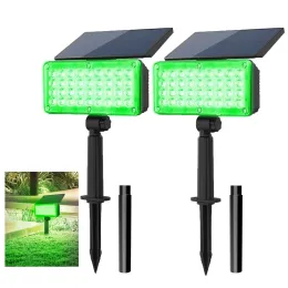 Dekorationen 1/2pc Solar Outdoor LED LED LEDSUMKEITUNG COUNTYARD RESPLOCT WASGERFORTE Garten Wall Street Tree Solar Lampe Grünes Licht