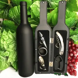 Weinflaschenkorkenzieher Öffner Set 3PCS 5PCS Flaschenförmige Halterflaschenöffnungsöffnungen Stopper Pourer Kits Accessoires Wines Tools LL