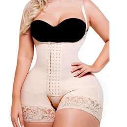 Fajas Kolumbianer Gürteln schlampen Bodysuit Body Shaper Taille Trainer Korsett postpartale Gürtel mit Haken sexy Unterwäsche Butt Lifter 240428