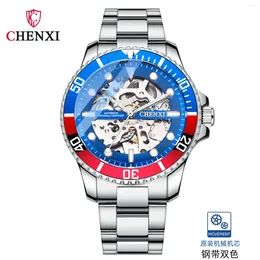 ساعة معصم Chenxi 8805b العلامة التجارية Water Ghost Hollow Out Automatic Fashion Groof Men's Mechanical Watch Pantamland China Factory