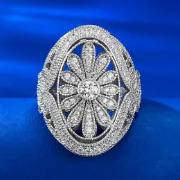 Moissanite Diamond Ring% 100 Gerçek 925 STERLING Silver Party Aly Band, Kadınlar İçin Gelin Yıldönümü Takı