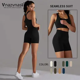 Studi per tracce femminili Vnazvnasi Stupt fitness set di fitness kit sport push up per abiti da allenamento per palestra per donna abiti da abbigliamento sportivo altamente elastico 2 PC Y240426