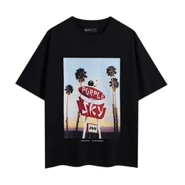 2024 fioletowa koszulka rozmiar xs-5xl duże designerskie koszulki T-sens homme t koszulki luźne ubrania luksusowe projektanci krótkie sange wiosenne letnią tee Tide Tide Tee