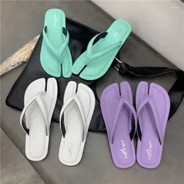 Tofflor Celebrity Solid Split Toe Women Sandalias Flat Summer Flip Flops Ladies Shoes Casual Tabi Ninia Slides Zapatillas Mujer