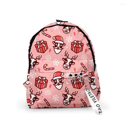 Zaino hip hop sacchetti di scuola di Natale da viaggio ragazze simpatiche piccoli zaini per tastie per tastie per tastie chiave impermeabili 3D