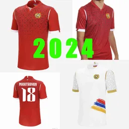 2024 Armenia Soccer Jerseys 22 24 dorosłych mecz domowy Jersey Training Men Men Men Football Shirts Techniczne odzież sportową