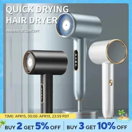 Hair Dryers Innovative concept of fast hair dryer safe constant temperature dual negative ion high-definition gear display screen Q240429