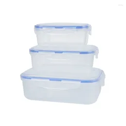 Stoviglie 3pcs box di plastica per bambini bento stoccaggio scolastico impiegato per picnic all'aperto