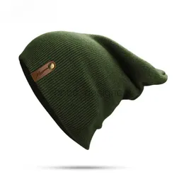 Beanie/Skull Caps Winter Hat For Men Skallies Beanies Women Fashion Cap Unisex Elasticity Knit Beanie Green Unisex Casual Hats Culpa Beanie D240429
