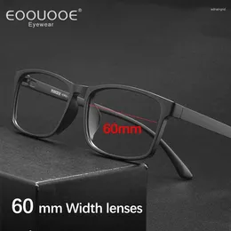 Óculos de sol Quadros de 60 mm Lente Wide Face Design TR90 Glasses Men Eyewear Myopia Hyperopia Oculos Square Style Optical