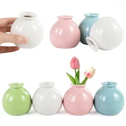 Vazo 1 adet mini renkli seramik çiçek vazo dekoratif ekici potu flowerpot masaüstü ev ofis dekorasyonları