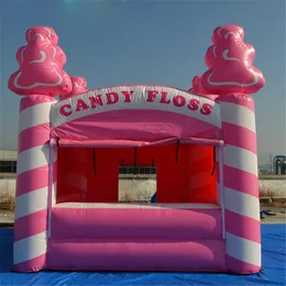 8mLx5mWx4mH (26x16x13ft) Inflatable Candy Floss Popcorn Stand Tent Custom advertising booth air concession stand carnival stall for promotion