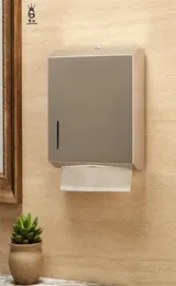 Metallvävnadslåda Holder Pappershandduk Dispenser Gold Public Toalett Dubbel vägg Rostfritt stål väggmonterad utan att stansa FH020 28047616