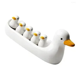 Servis uppsättningar Duck Chopstick Rest Rack Spoon Holder Fork Stand Bord Decoration