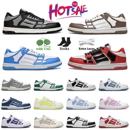 2024 Casual Shoes Men Trainers Skel Top Low Skelet Bones Women Skel Skeleton Luxury Sports Designer Blue Red White Black Green Grey Runners Sneakers Sport Jogging