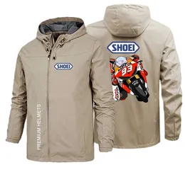 Herrenjacken High Quty Herbst und Winter Heißverkaufs Shoei Motorrad Rennwagen Marquez 93 Motorradmänner Windschutz und regendes Oberteil H T240428