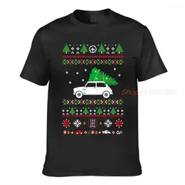 Women's T Shirts Mini Cooper Christmas T-shirt Mens presentbil Novelty Ugly Shirt Summer Funny Print Tshirt Män kvinnor