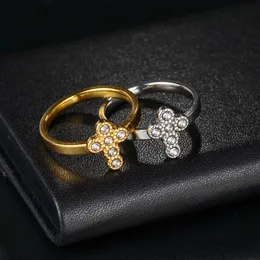 Wedding Rings Exquisite Gold Plated Zircon Cross Ring Christ Jesus Wedding Ring Jewelry Engagement Jewelry Cocktail Ring Anniversary Gift