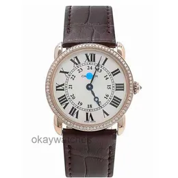 Unisex Dials Automatische Arbeits Uhren Carter Mittelalterstil Heckdiamant Inlay 29mm Roségold Quarz Womens Watch W6800151