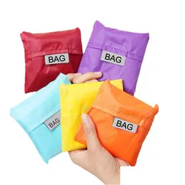 Depolama Çantaları Çevre Dostu El çantası Katlanabilir Kullanılabilir Mağaza Yeniden Kullanılabilir Taşınabilir Bakkal Naylon Büyük Çanta Saf Damla Teslimat Ev Bahçe Hous Dhbqz