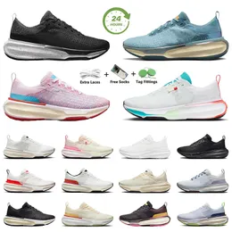 2024 Toppkvalitet Invincible Run 3 Running Shoes Designer Sport Triple Black White Year of the Dragon Oreo Pink Foam Aqua Knit Men Womens Sneakers Jogging 36-45