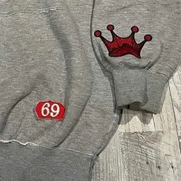 UOXL Erkek Hoodies Sweatshirts Harajuku Jnco Hoodies Kadın Nakış Deseni Y2K Hoodie çok yönlü uzun kızak kazak gevşek hip hop sweatshirt D240429