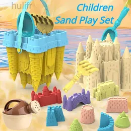 Sand Play Water Fun Castelo de praia Bucket brincar de areia Set Toys Scoop Children Summer Toys Toys Toys Caixa de areia para crianças Família ao ar livre Presentes engraçados D240429
