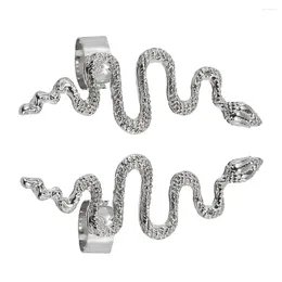 Серьги -шпильки 2 ПК Сметочные зажимы с пирсингом ретро серьги в форме змеи личность