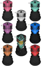 UNISSEX Halloween Cosplay Bicycle Skul Skull Half Face Mask Ghost Sconst Bandana Pesh mais quente Party Party Head Band Magic Turban Balaclava SN8608066