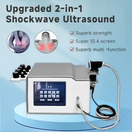 Assicurazione della qualità 2 in 1 strumento di fisioterapia ad onda shock ad ultrasuoni per il trattamento di lesioni acute e dolore cronico