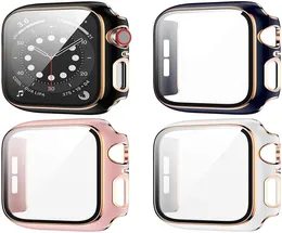 Apple Watch Case Cover 38 40 41mm 내장화 된 유리 화면 보호기 전체 커버 Iwatch 시리즈 1966605