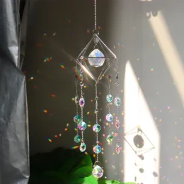 Decorations Crystal Sun Catcher Windchimes Metal Rainbow Prism Window Crystal Light Catcher Hanging Glass Prisms Garden Decoration Outdoor